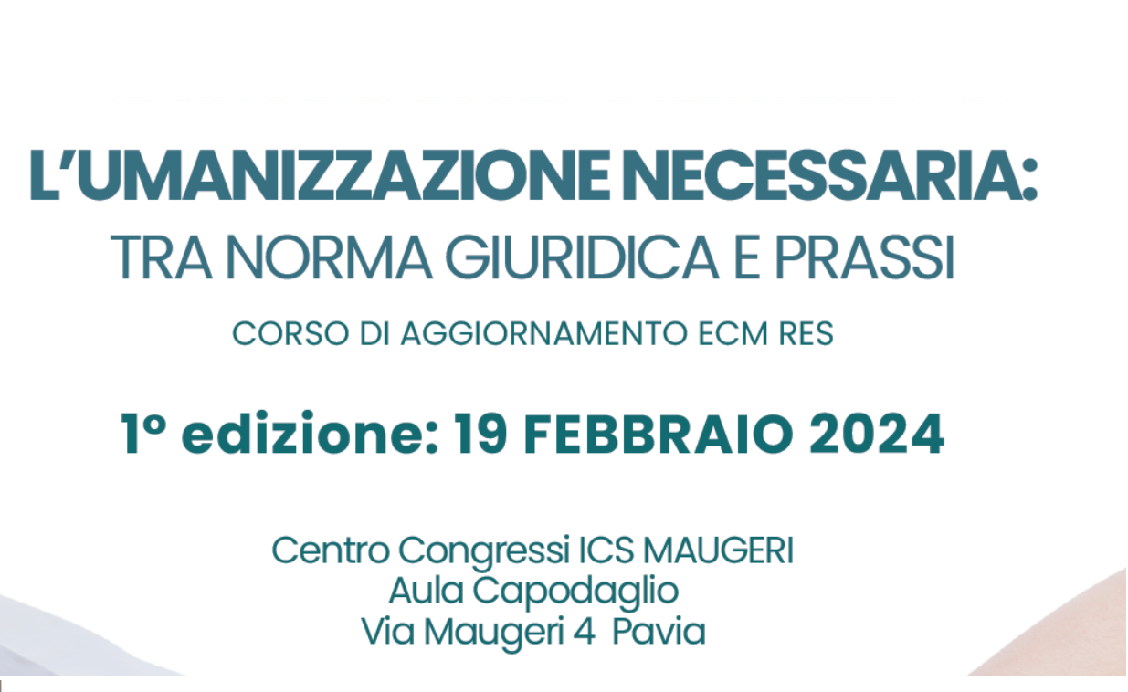 L'UMANIZZAZIONE NECESSARIA: TRA NORMA GIURIDICA E PRASSI (TAD34/24)
