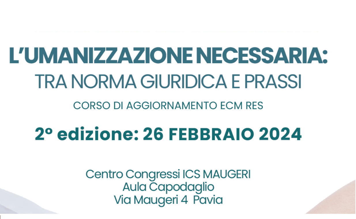 L'UMANIZZAZIONE NECESSARIA: TRA NORMA GIURIDICA E PRASSI (TAD34/24)