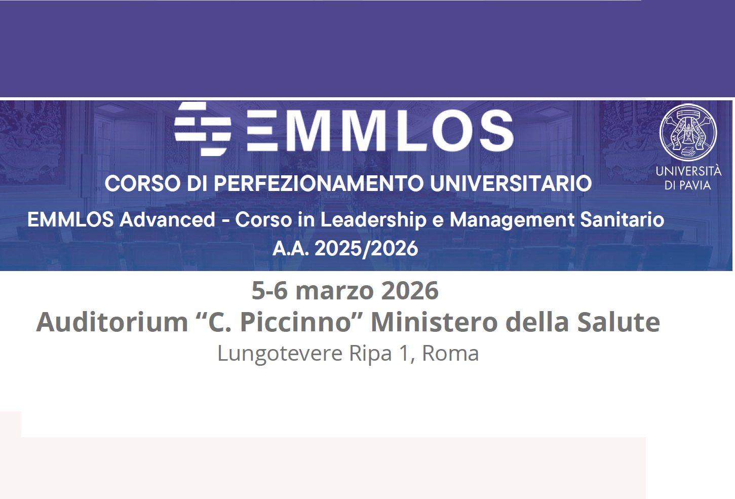EMMLOS Advanced - Corso in Leadership e Management Sanitario