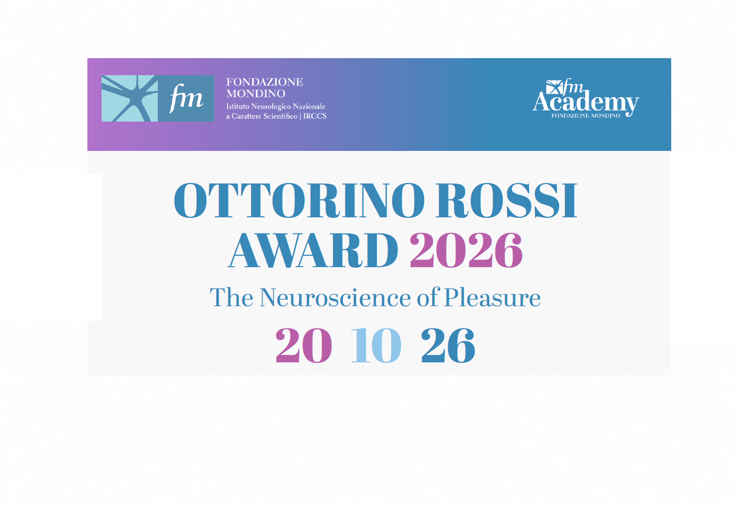 OTTORINO ROSSI AWARD 2026 (OTTR/26)