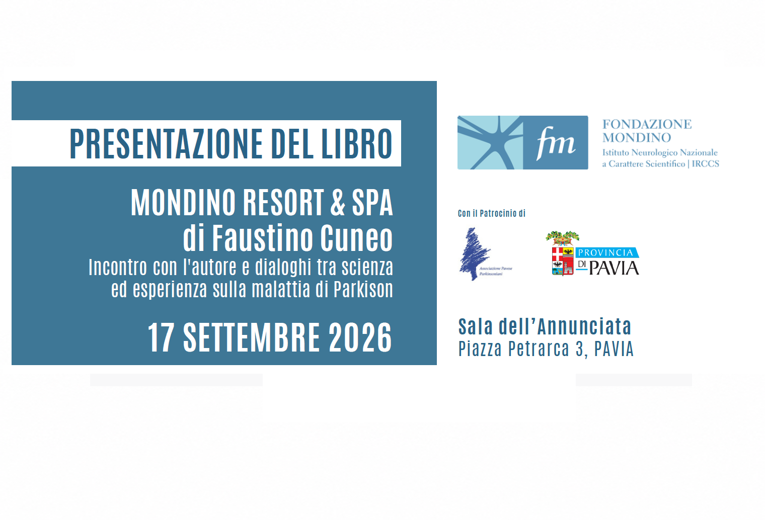 PRESENTAZIONE DEL LIBRO "MONDINO RESORT &amp; SPA" di Faustino Cuneo