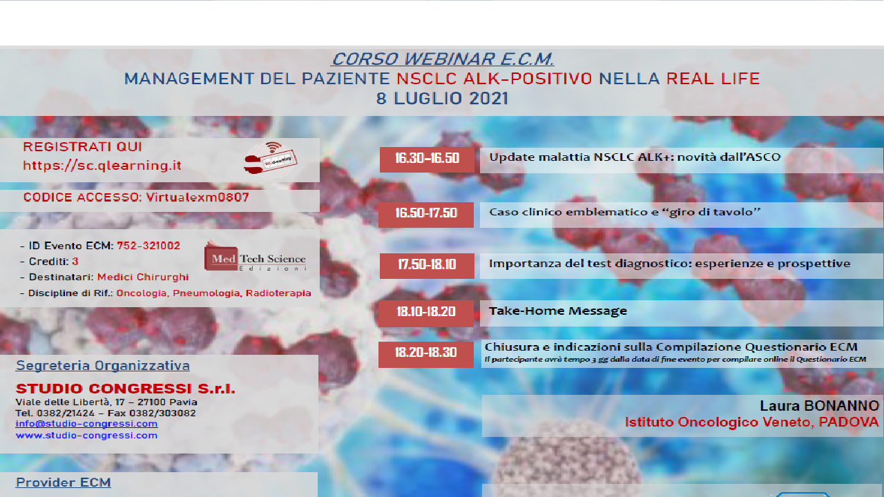 MANAGEMENT DEL PAZIENTE NSCLC ALK-POSITIVO NELLA REAL LIFE  (RCHOd_B2/21)