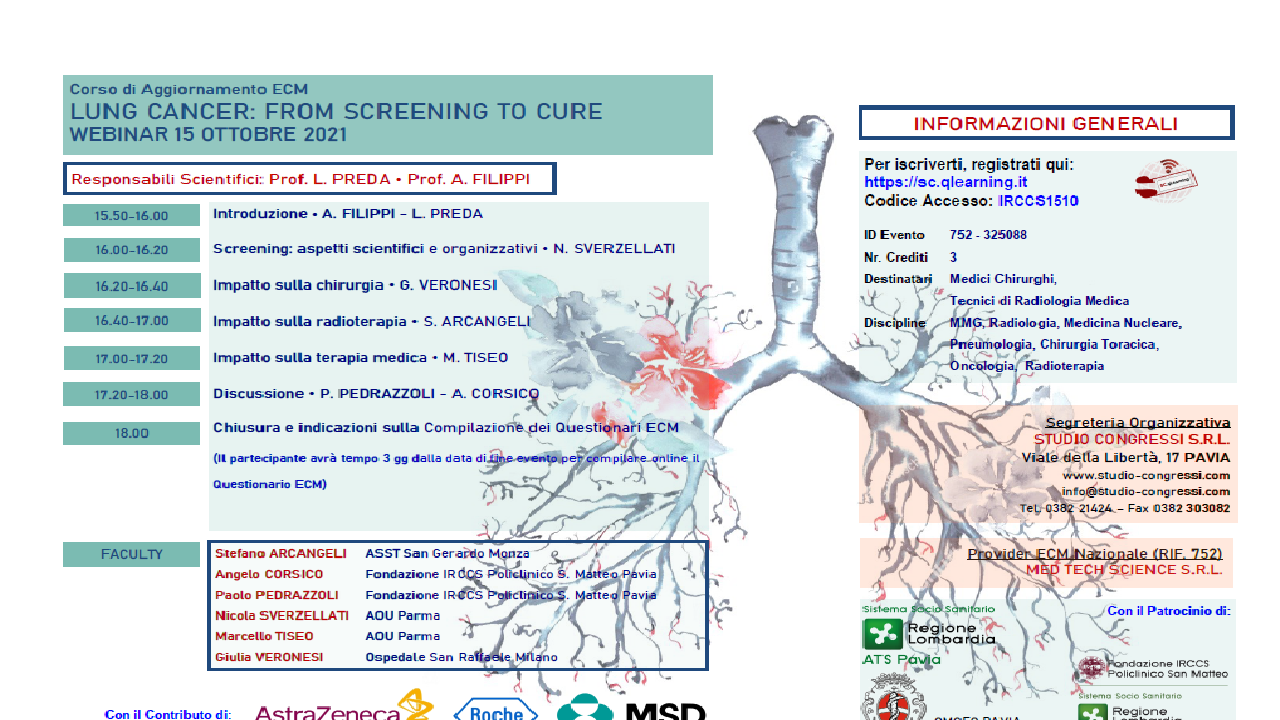 LUNG CANCER: FROM SCREENING TO CURE (IRCCS_MMG2/21)