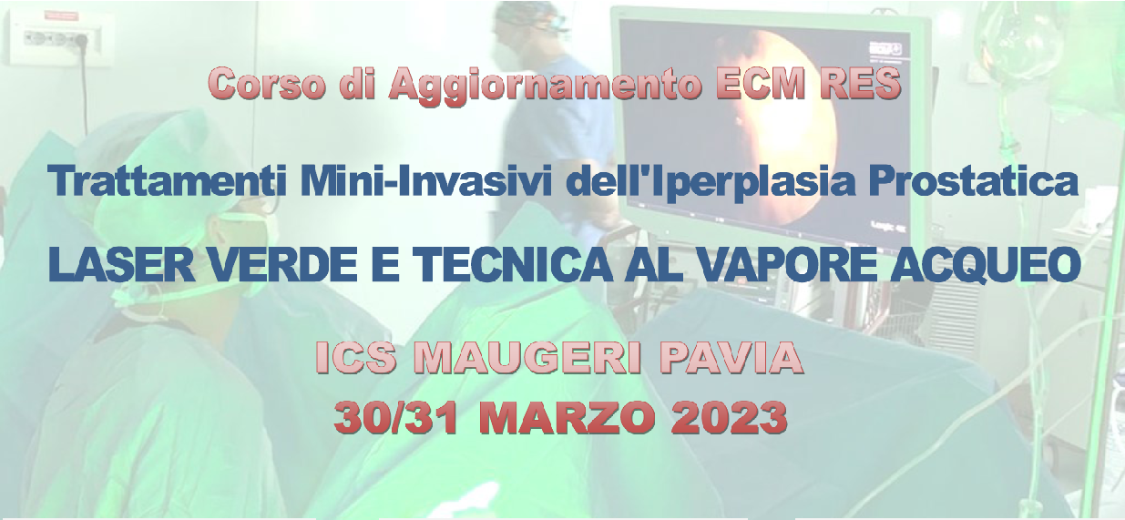 Trattamenti Mini-Invasivi dell’Iperplasia Prostatica: Laser Verde e tecnica al vapore acqueo (PAV06/23)